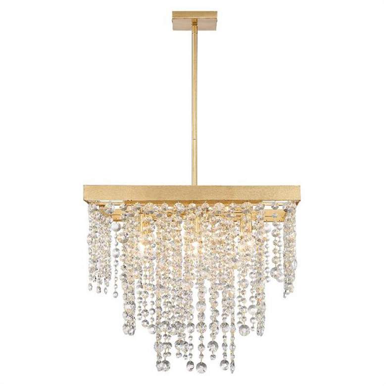 Image 3 Crystorama Winham 22"W Antique Gold Crystal Pendant Light more views