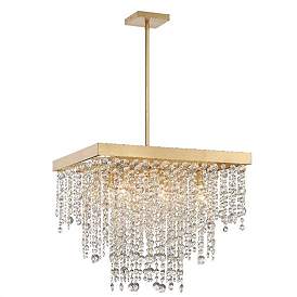 Image4 of Crystorama Winham 22"W Antique Gold Crystal Pendant Light more views