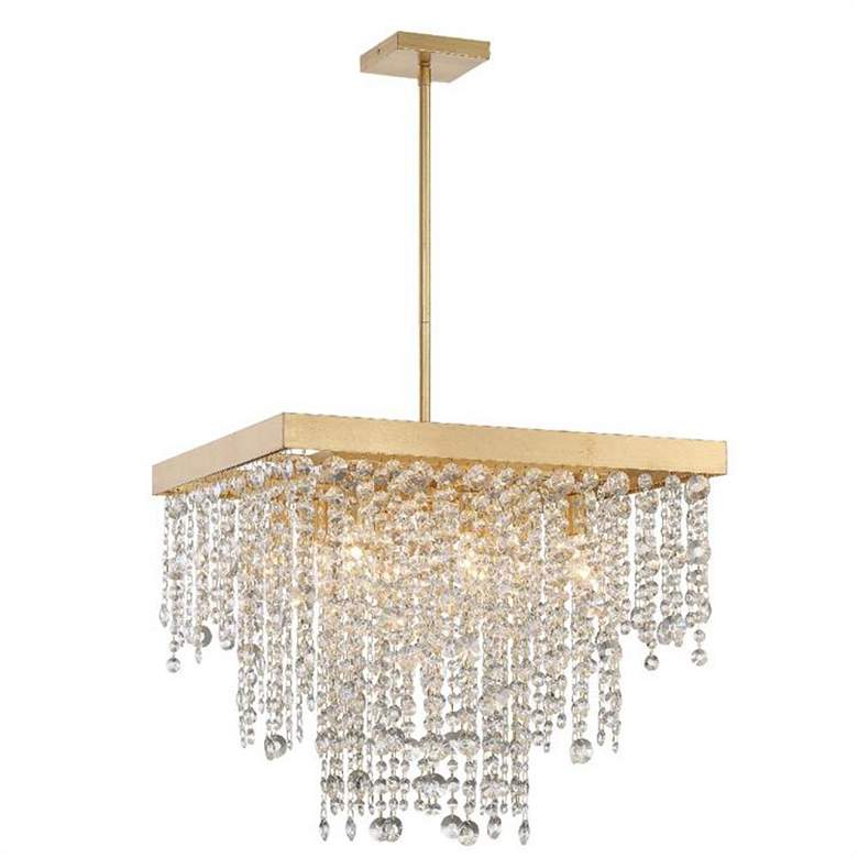 Image 4 Crystorama Winham 22"W Antique Gold Crystal Pendant Light more views