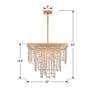 6_Crystorama Winham 22"W Antique Gold Crystal Pendant Light more views