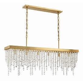 Image2 of Crystorama Winham 49" Wide Gold 6-Light Island Pendant Light more views