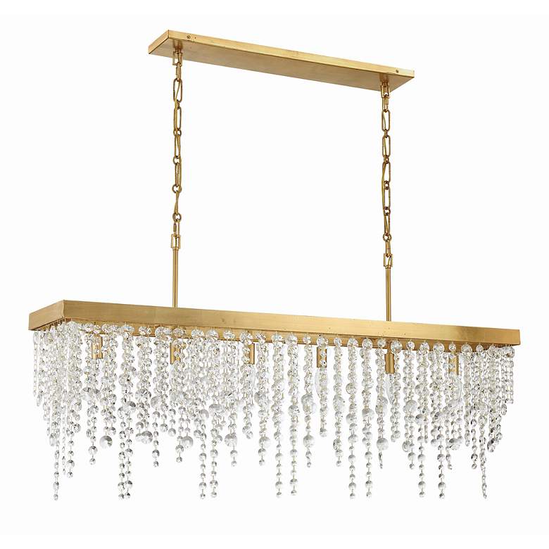 Image 2 Crystorama Winham 49" Wide Gold 6-Light Island Pendant Light more views