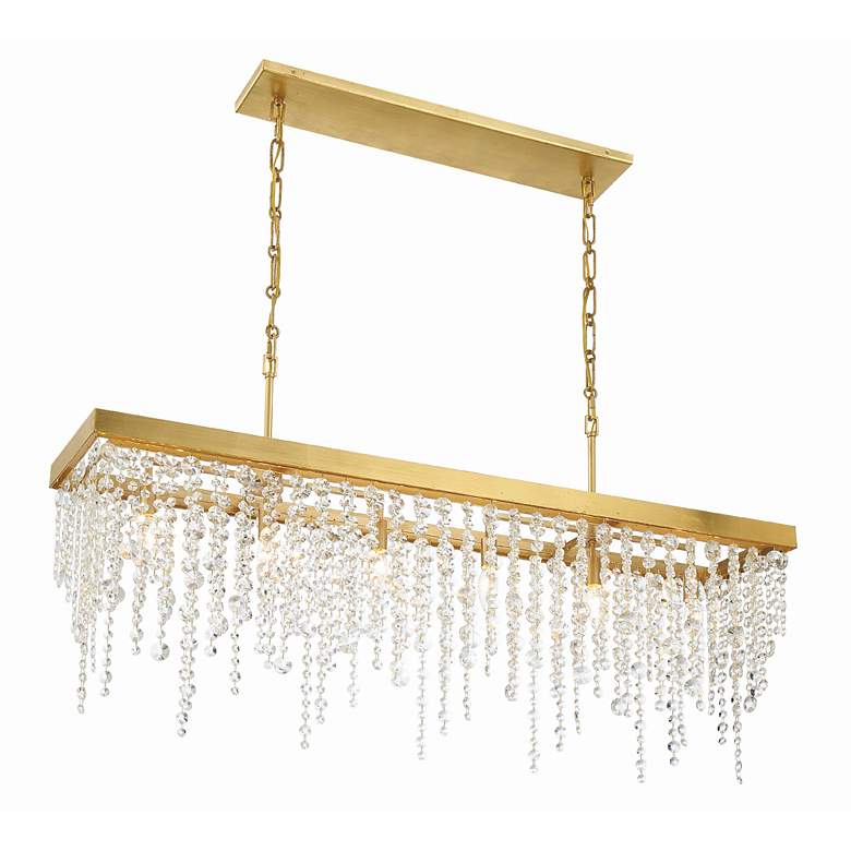Image 3 Crystorama Winham 49" Wide Gold 6-Light Island Pendant Light more views