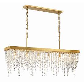 Image4 of Crystorama Winham 49" Wide Gold 6-Light Island Pendant Light more views