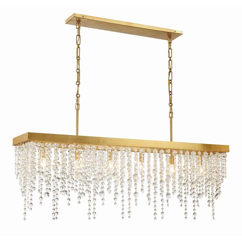 Image 4 Crystorama Winham 49" Wide Gold 6-Light Island Pendant Light more views