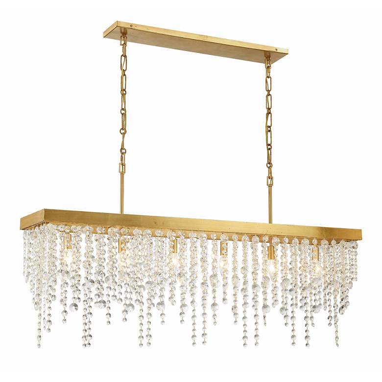 Image 4 Crystorama Winham 49 inch Wide Gold 6-Light Island Pendant Light more views