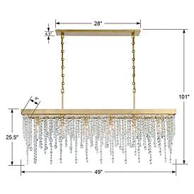 Image5 of Crystorama Winham 49" Wide Gold 6-Light Island Pendant Light more views