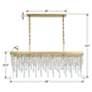 5_Crystorama Winham 49" Wide Gold 6-Light Island Pendant Light more views