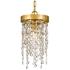 Crystorama Winham 7" Wide Antique Gold and Crystal Mini Pendant