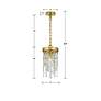 6_Crystorama Winham 7" Wide Antique Gold and Crystal Mini Pendant more views