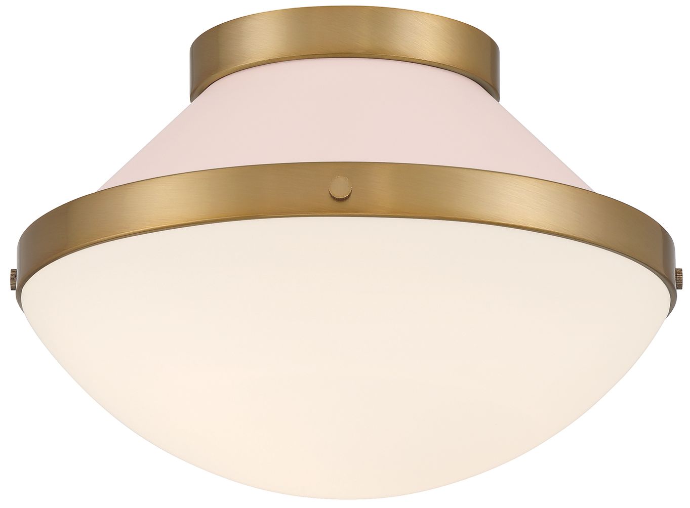Crystorama Xander 12.25'' Vibrant Gold + Blush Flush Mount