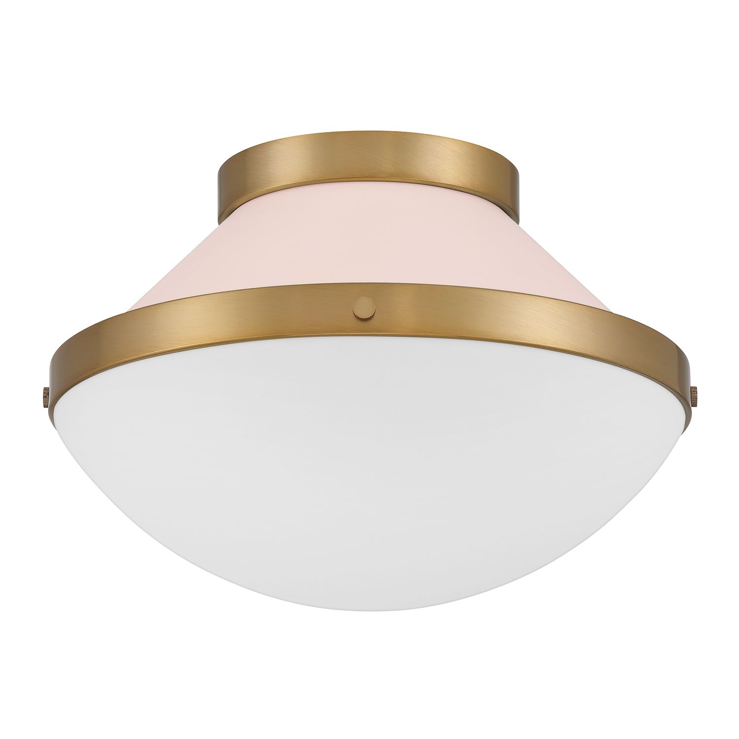 Image 3 Crystorama Xander 12.25'' Vibrant Gold + Blush Flush Mount more views