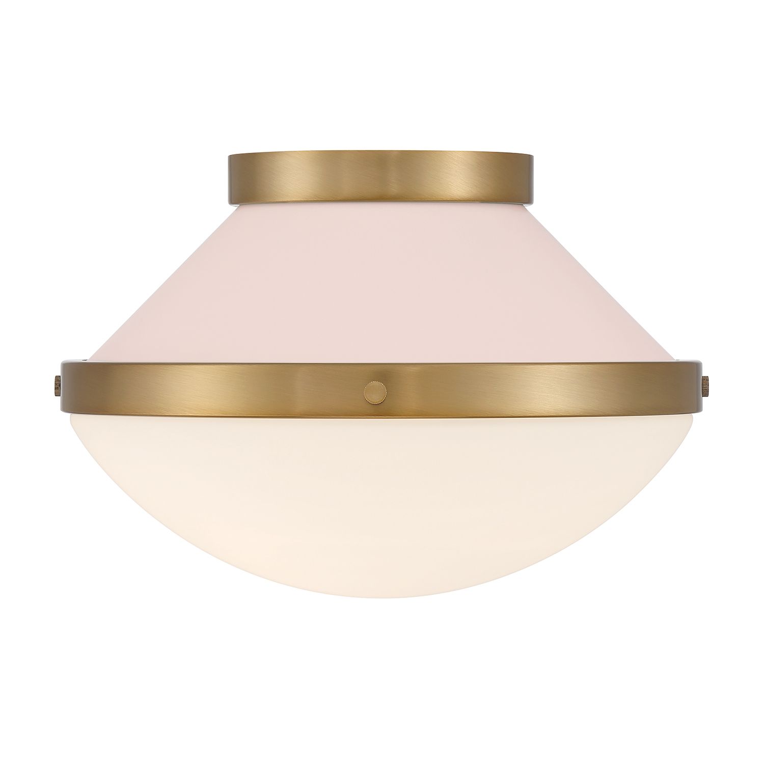Image 4 Crystorama Xander 12.25'' Vibrant Gold + Blush Flush Mount more views