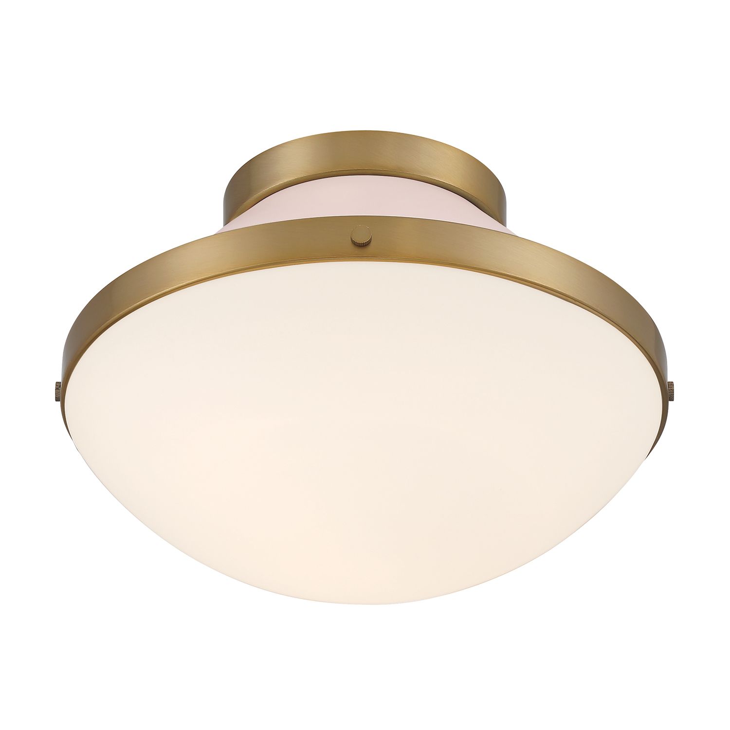 Image 5 Crystorama Xander 12.25'' Vibrant Gold + Blush Flush Mount more views