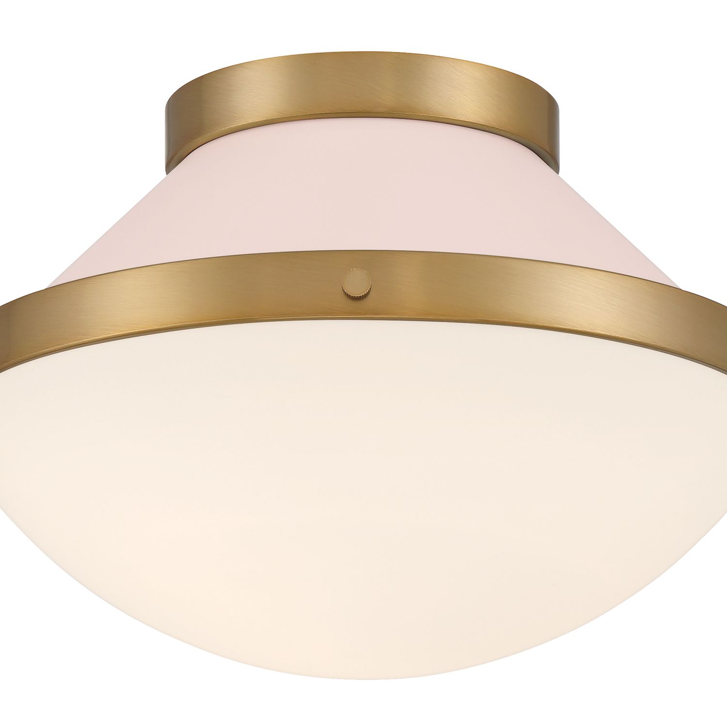 Image 6 Crystorama Xander 12.25'' Vibrant Gold + Blush Flush Mount more views