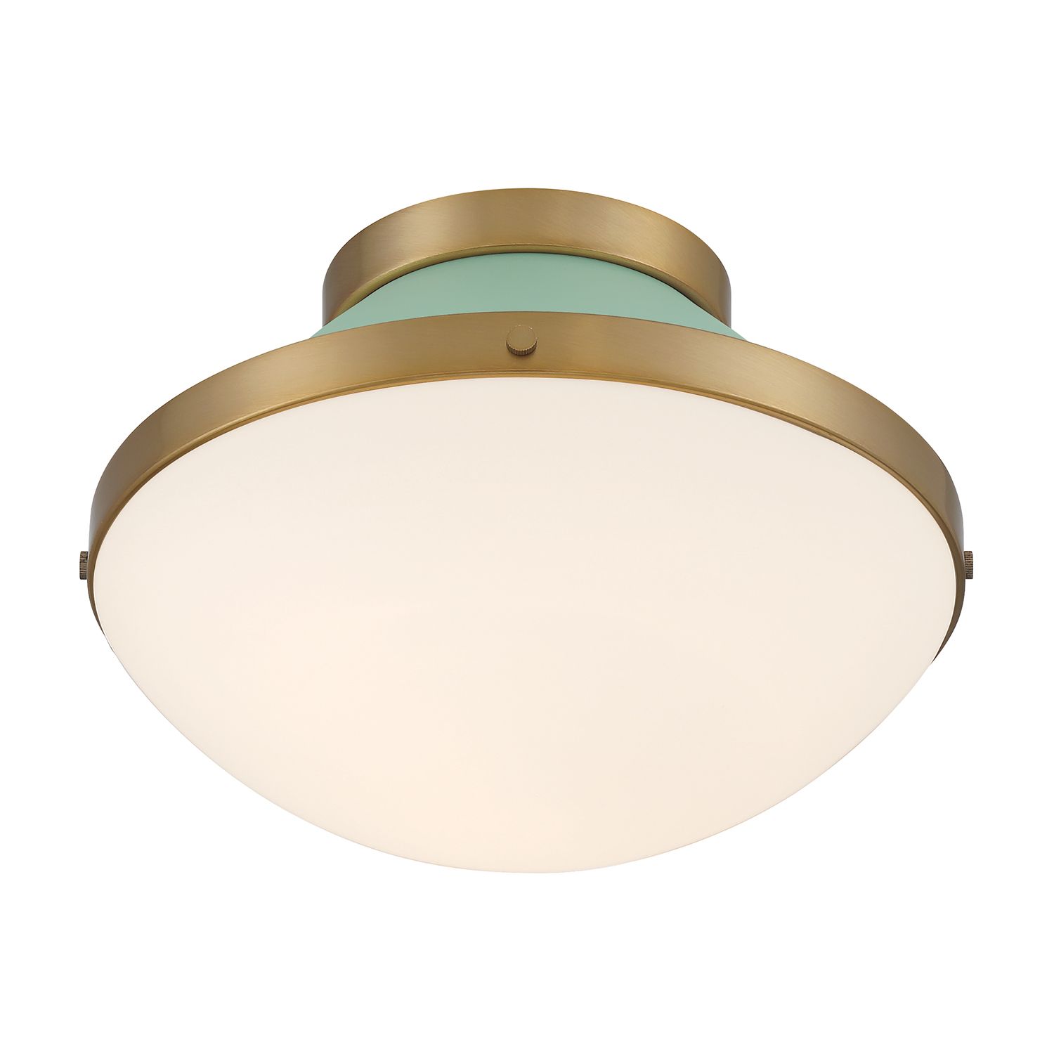 Image 5 Crystorama Xander 12.25'' Vibrant Gold + Green Flush Mount more views