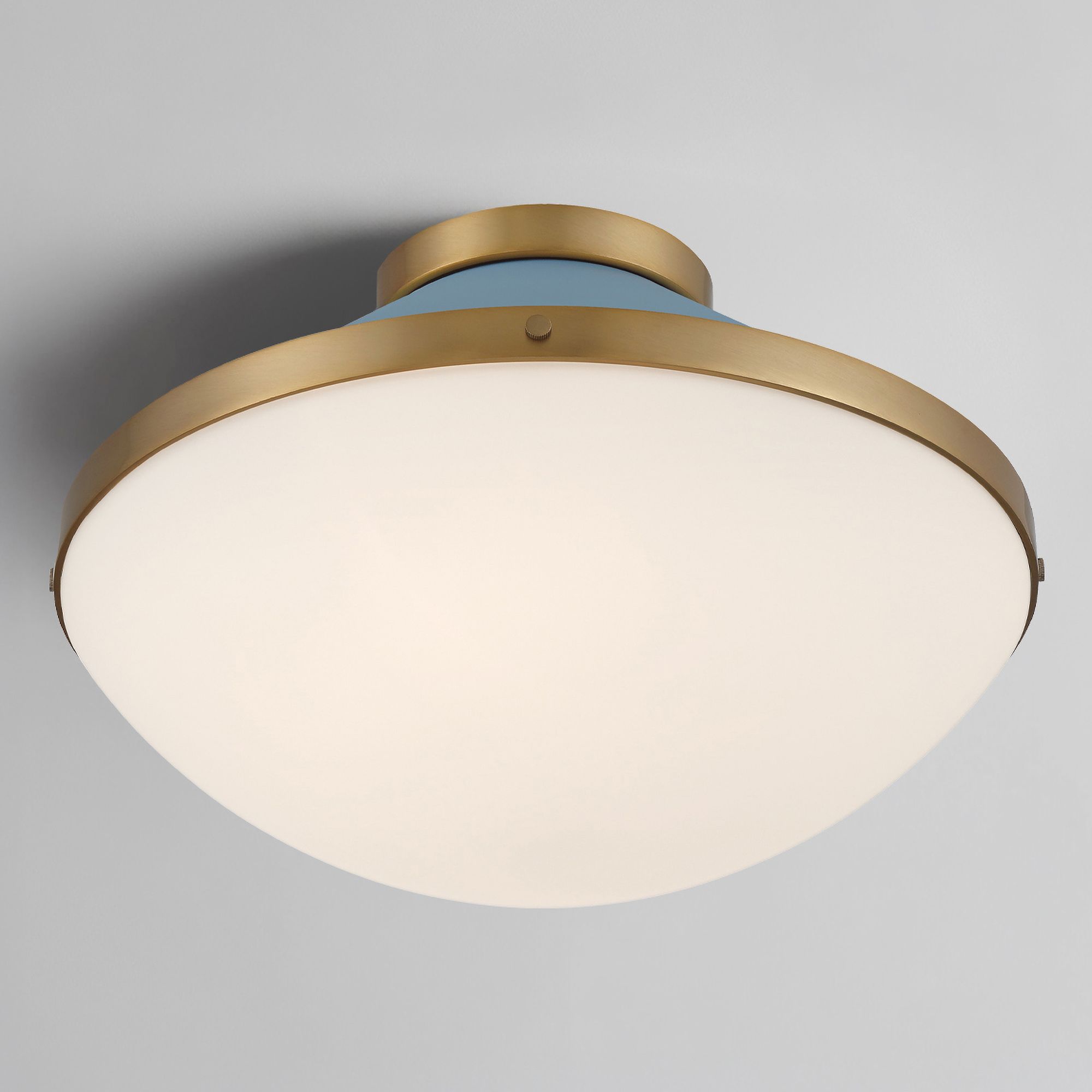 Crystorama Xander 16.25'' Vibrant Gold + Blue Flush Mount