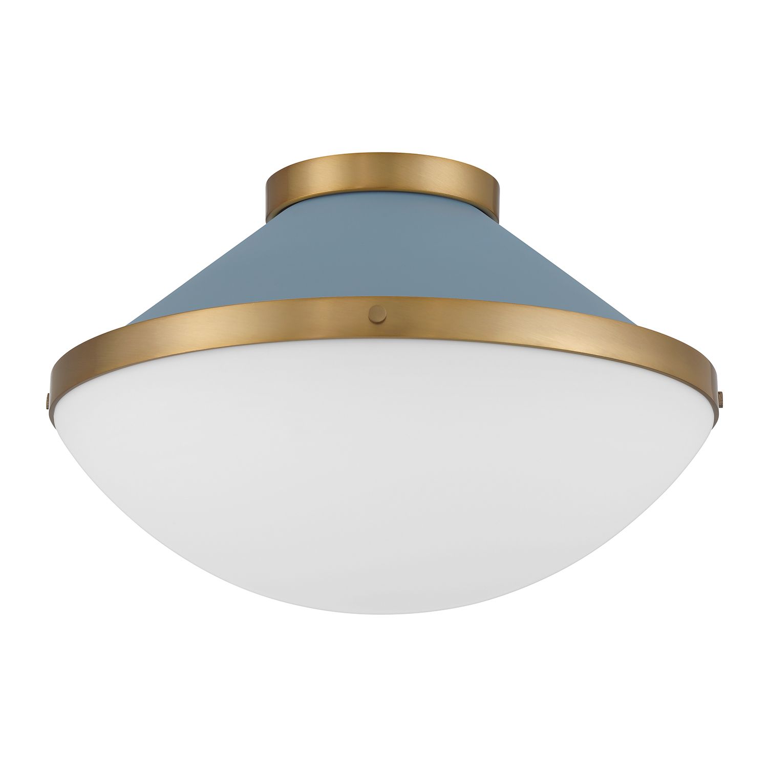 Image 3 Crystorama Xander 16.25'' Vibrant Gold + Blue Flush Mount more views