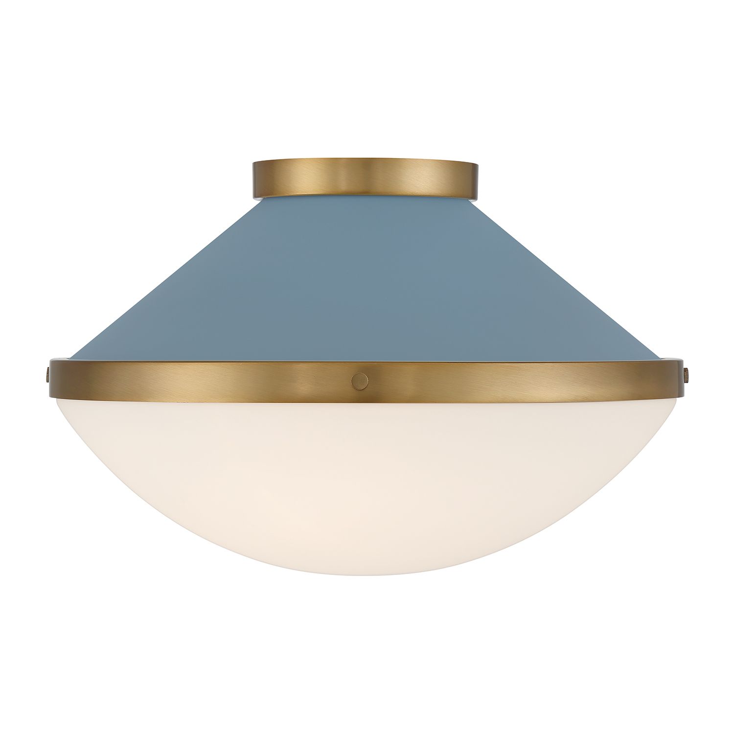Image 4 Crystorama Xander 16.25'' Vibrant Gold + Blue Flush Mount more views