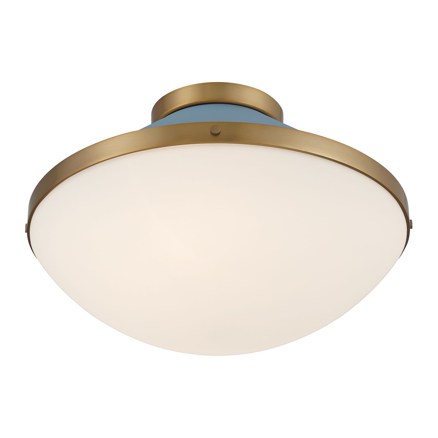 Image 5 Crystorama Xander 16.25'' Vibrant Gold + Blue Flush Mount more views