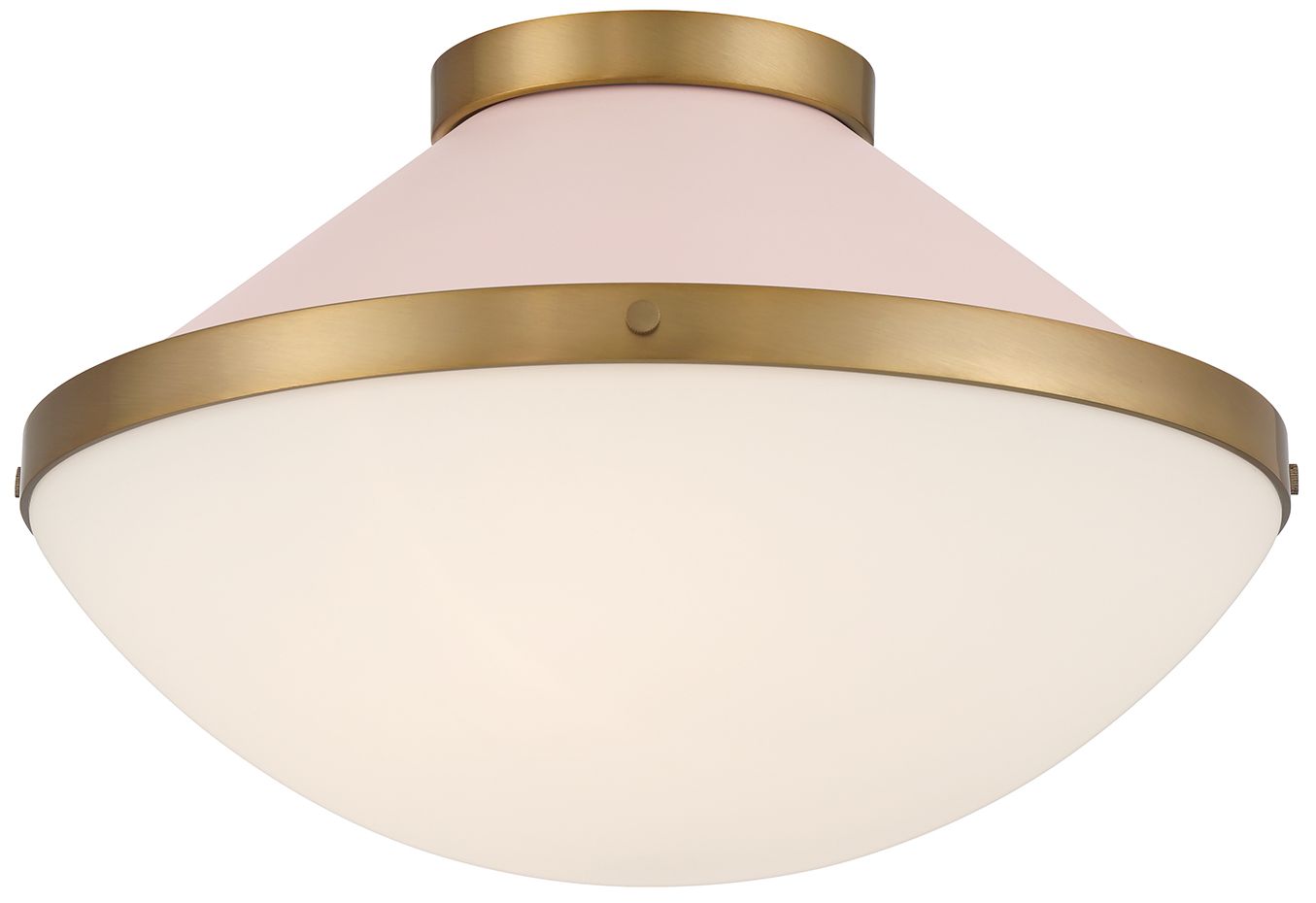 Crystorama Xander 16.25'' Vibrant Gold + Blush Flush Mount