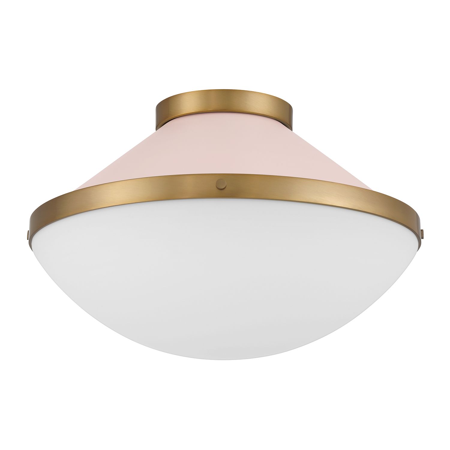 Image 3 Crystorama Xander 16.25'' Vibrant Gold + Blush Flush Mount more views