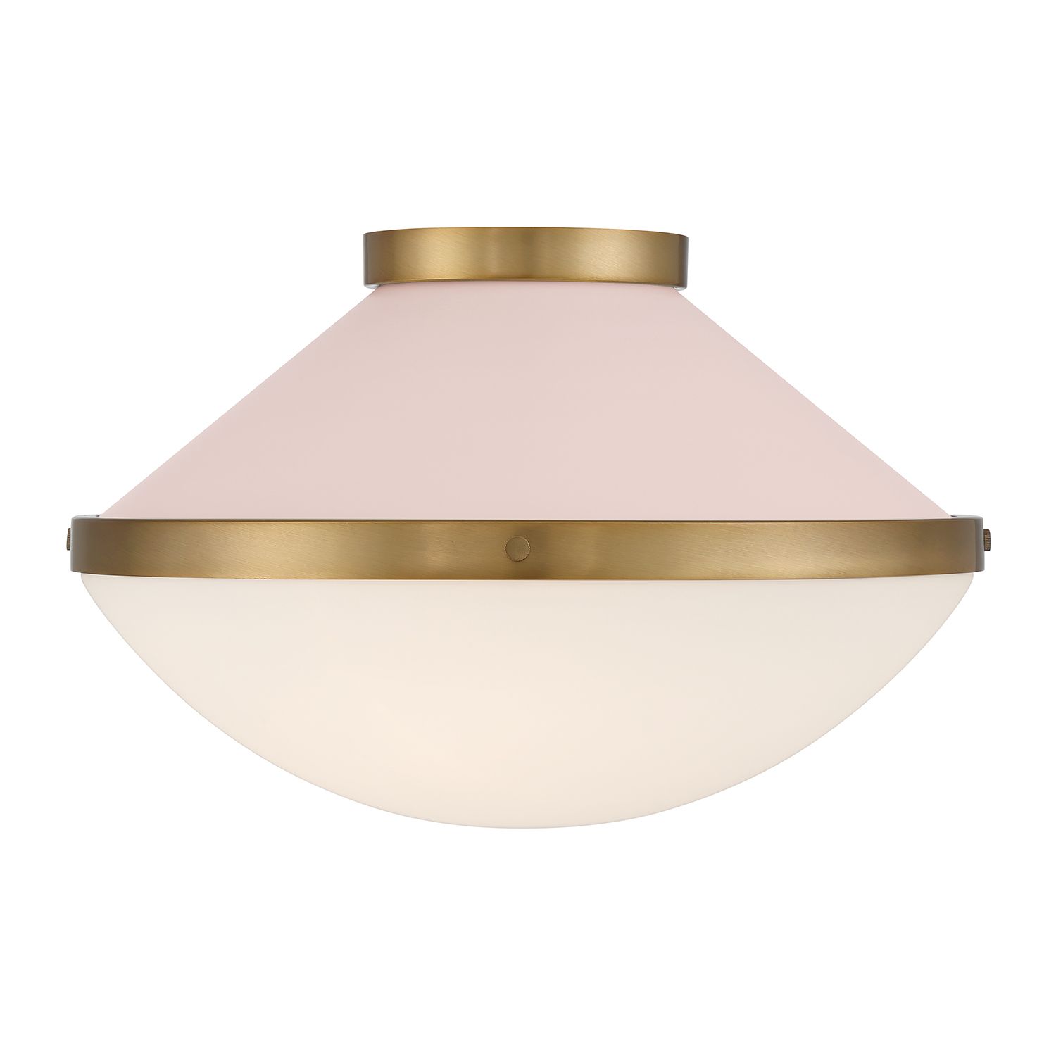 Image 4 Crystorama Xander 16.25'' Vibrant Gold + Blush Flush Mount more views