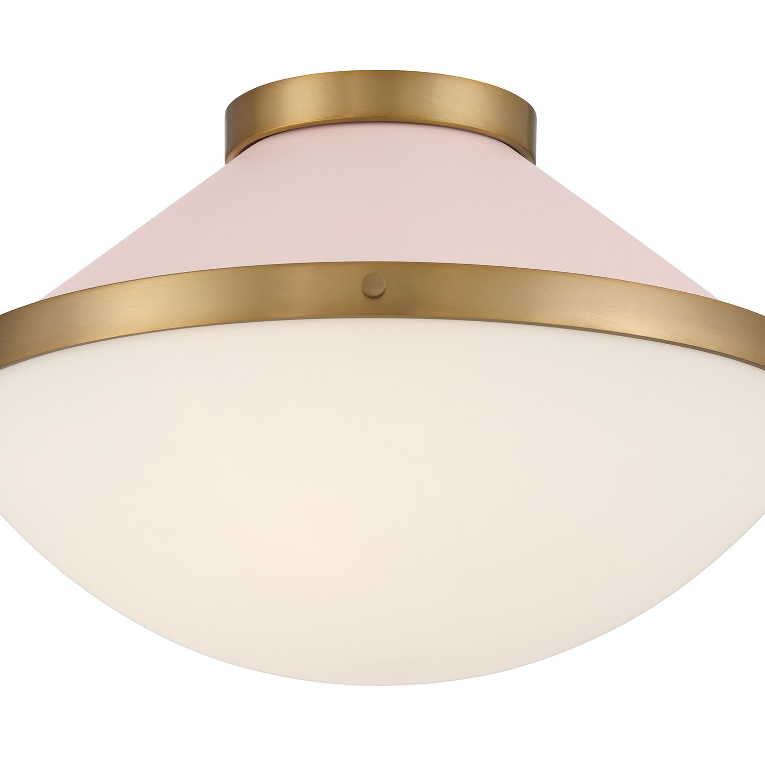 Image 6 Crystorama Xander 16.25'' Vibrant Gold + Blush Flush Mount more views