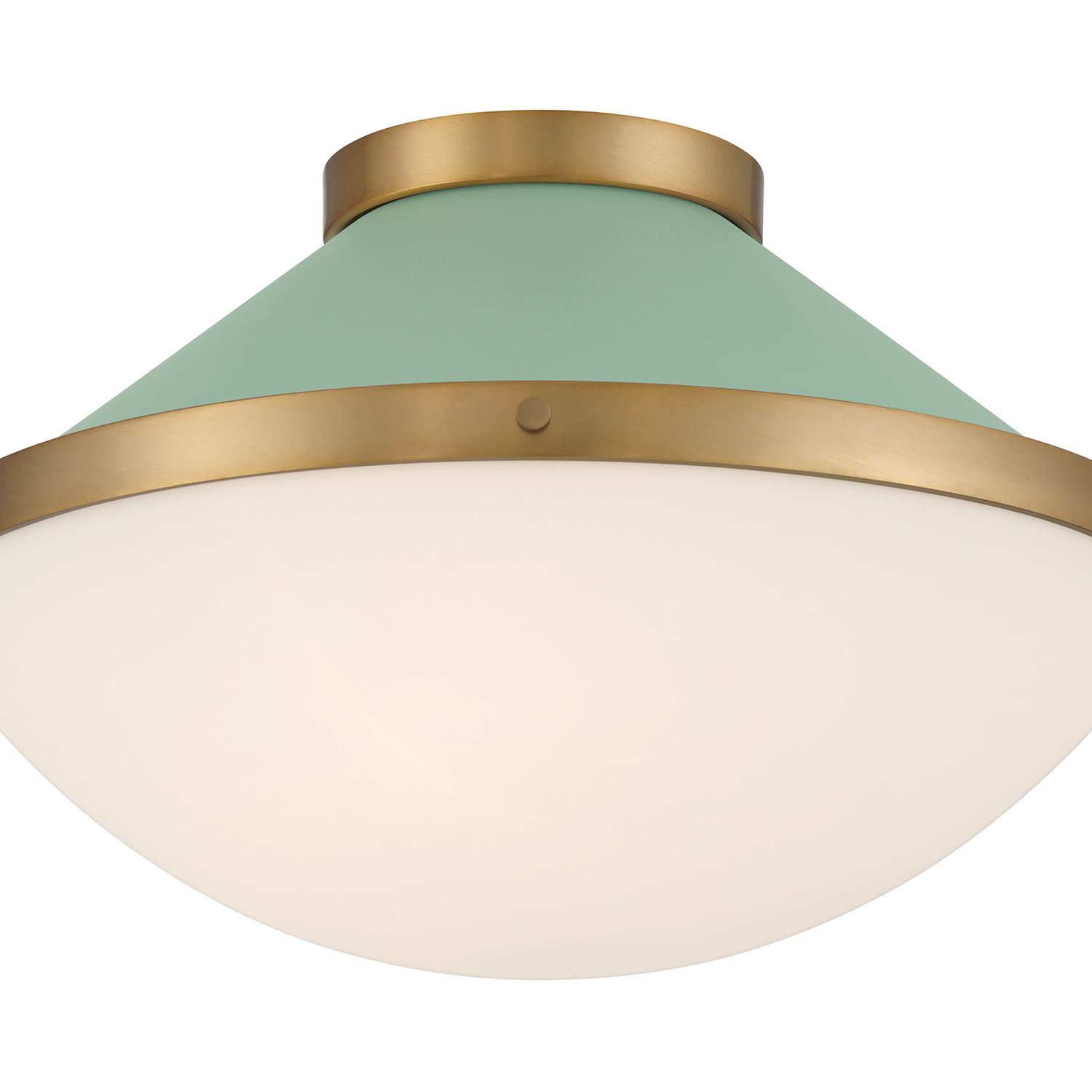 Image 6 Crystorama Xander 16.25'' Vibrant Gold + Green Flush Mount more views