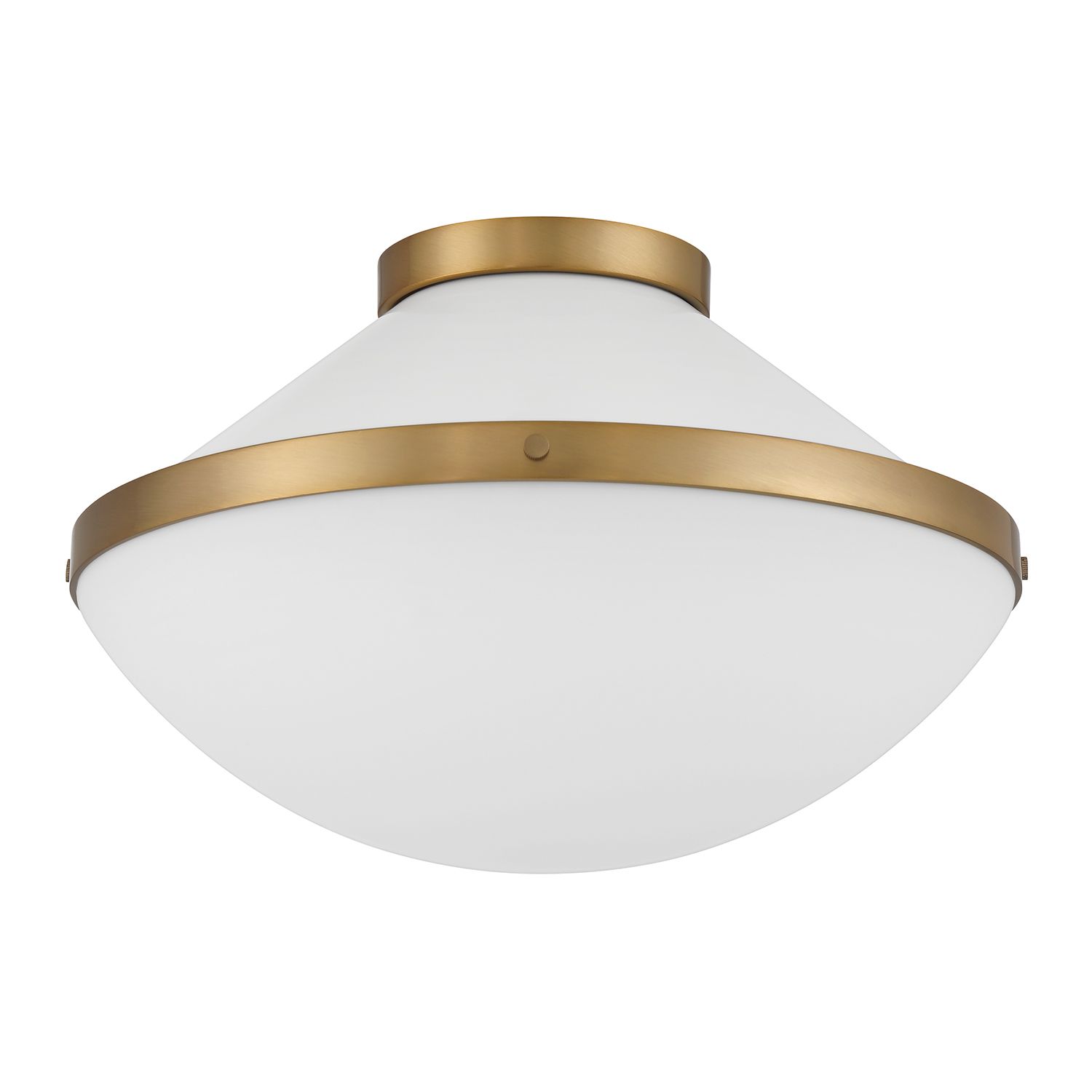 Image 3 Crystorama Xander 16.25'' Vibrant Gold + White Flush Mount more views