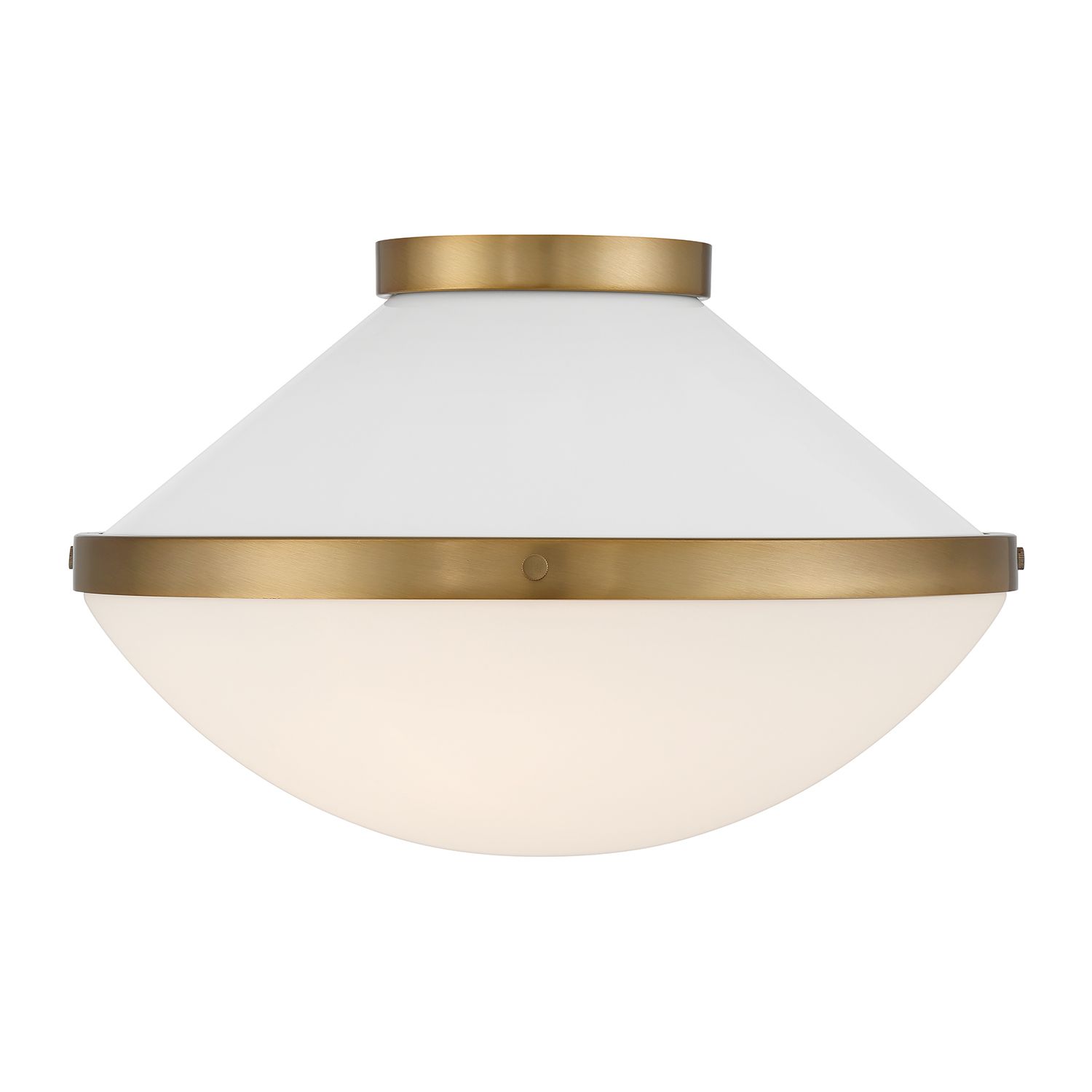 Image 4 Crystorama Xander 16.25'' Vibrant Gold + White Flush Mount more views