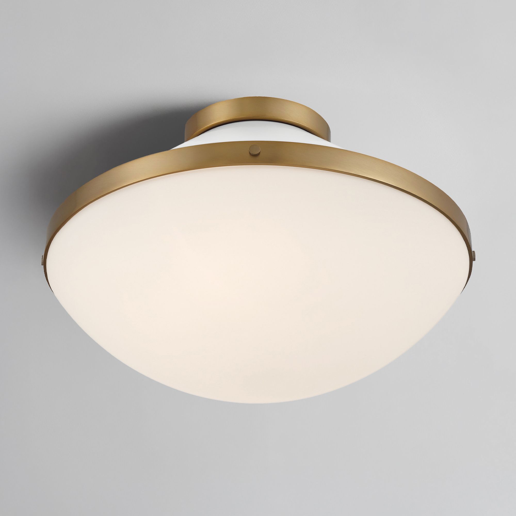 Image 7 Crystorama Xander 16.25'' Vibrant Gold + White Flush Mount more views