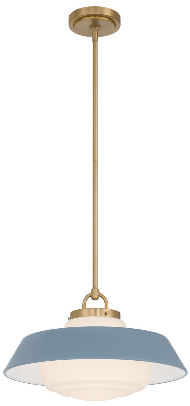 Crystorama Xander 16'' Vibrant Gold + Blue Pendant