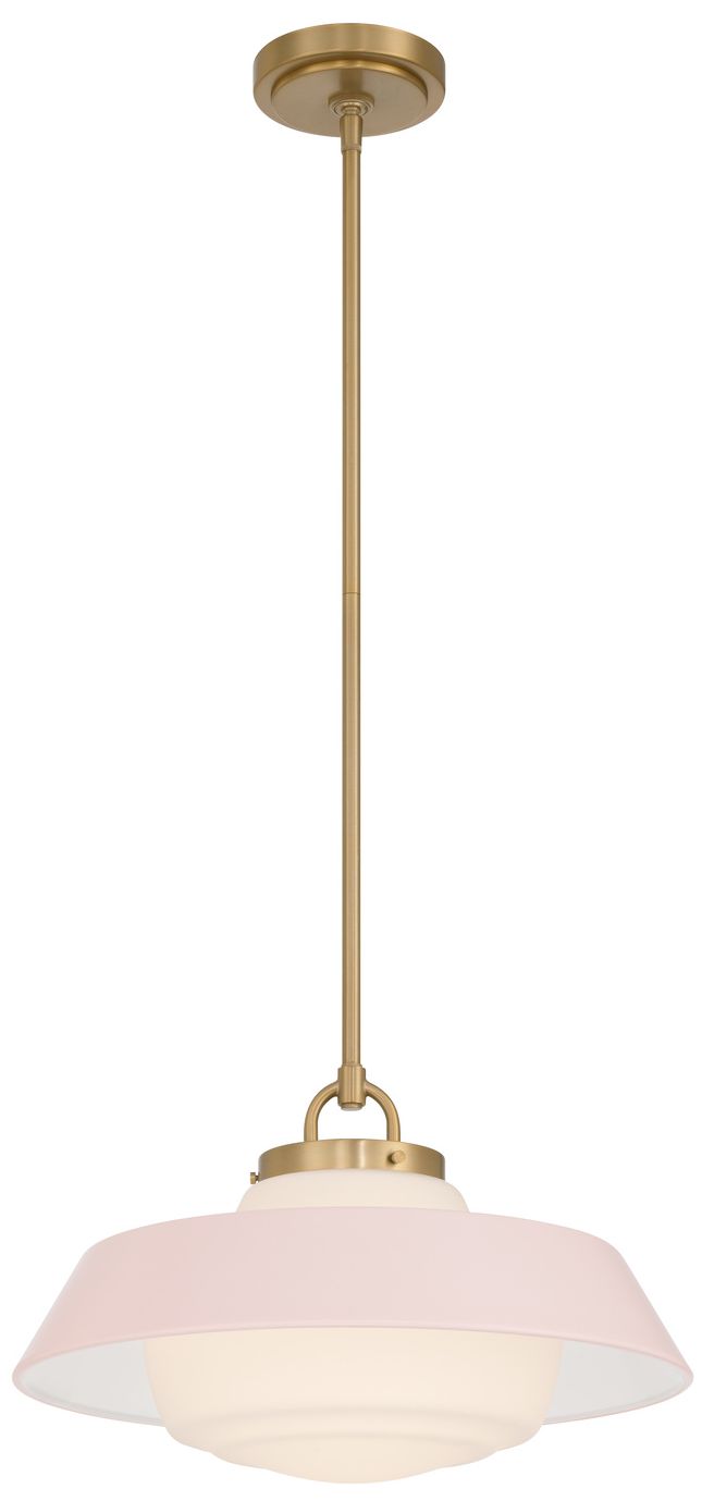 Crystorama Xander 16'' Vibrant Gold + Blush Pendant