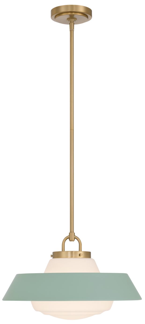 Image 3 Crystorama Xander 16'' Vibrant Gold + Green Pendant more views