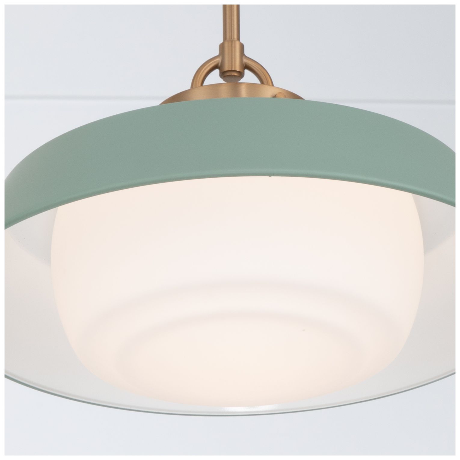 Image 5 Crystorama Xander 16'' Vibrant Gold + Green Pendant more views