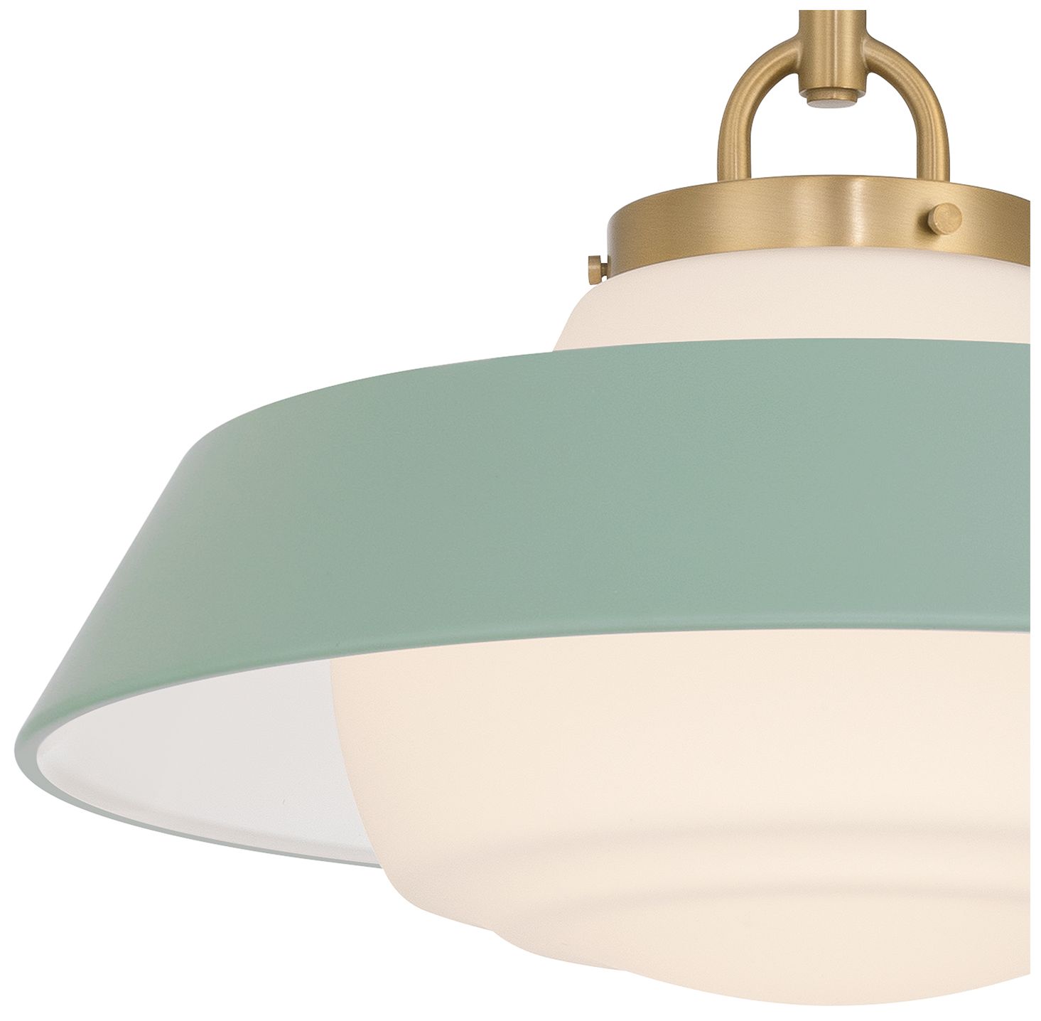 Image 6 Crystorama Xander 16'' Vibrant Gold + Green Pendant more views