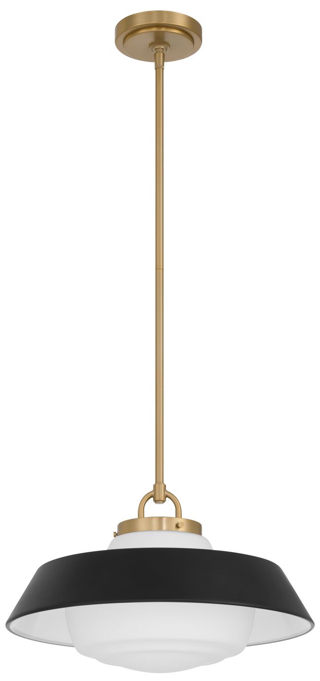 Thumbnail2 of Crystorama Xander 16'' Vibrant Gold + Matte Black Pendant more views