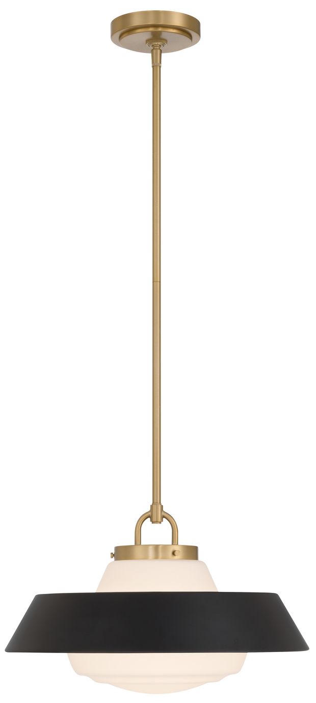 Thumbnail3 of Crystorama Xander 16'' Vibrant Gold + Matte Black Pendant more views