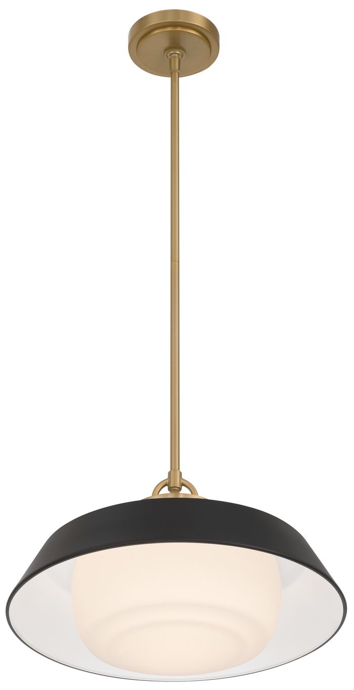 Thumbnail4 of Crystorama Xander 16'' Vibrant Gold + Matte Black Pendant more views