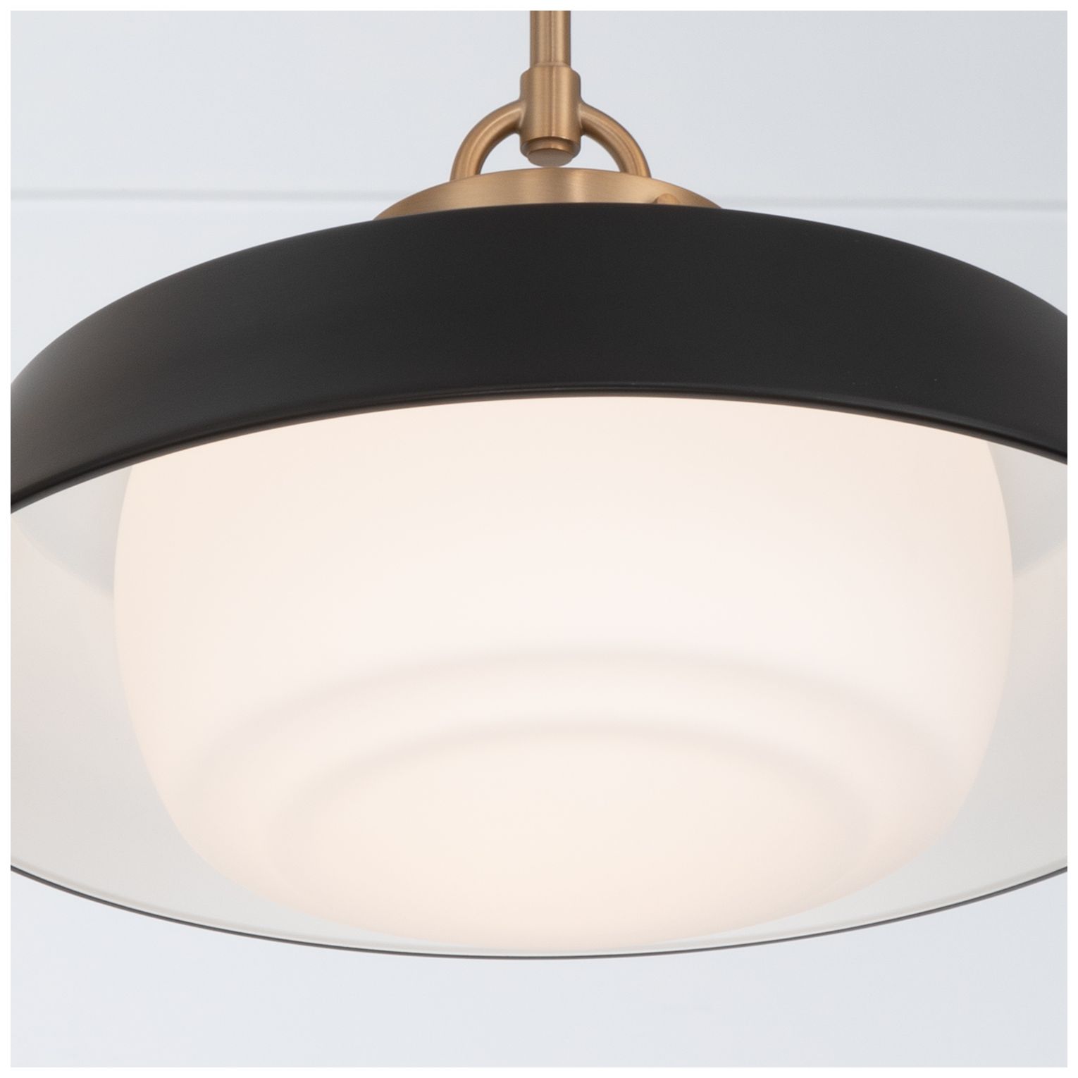 Crystorama Xander 16'' Vibrant Gold + Matte Black Pendant