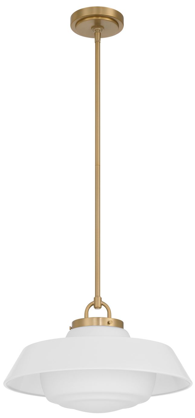 Image 2 Crystorama Xander 16'' Vibrant Gold + White Pendant more views