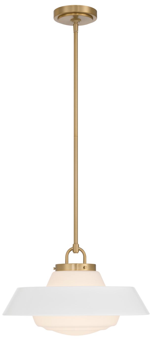 Image 3 Crystorama Xander 16'' Vibrant Gold + White Pendant more views