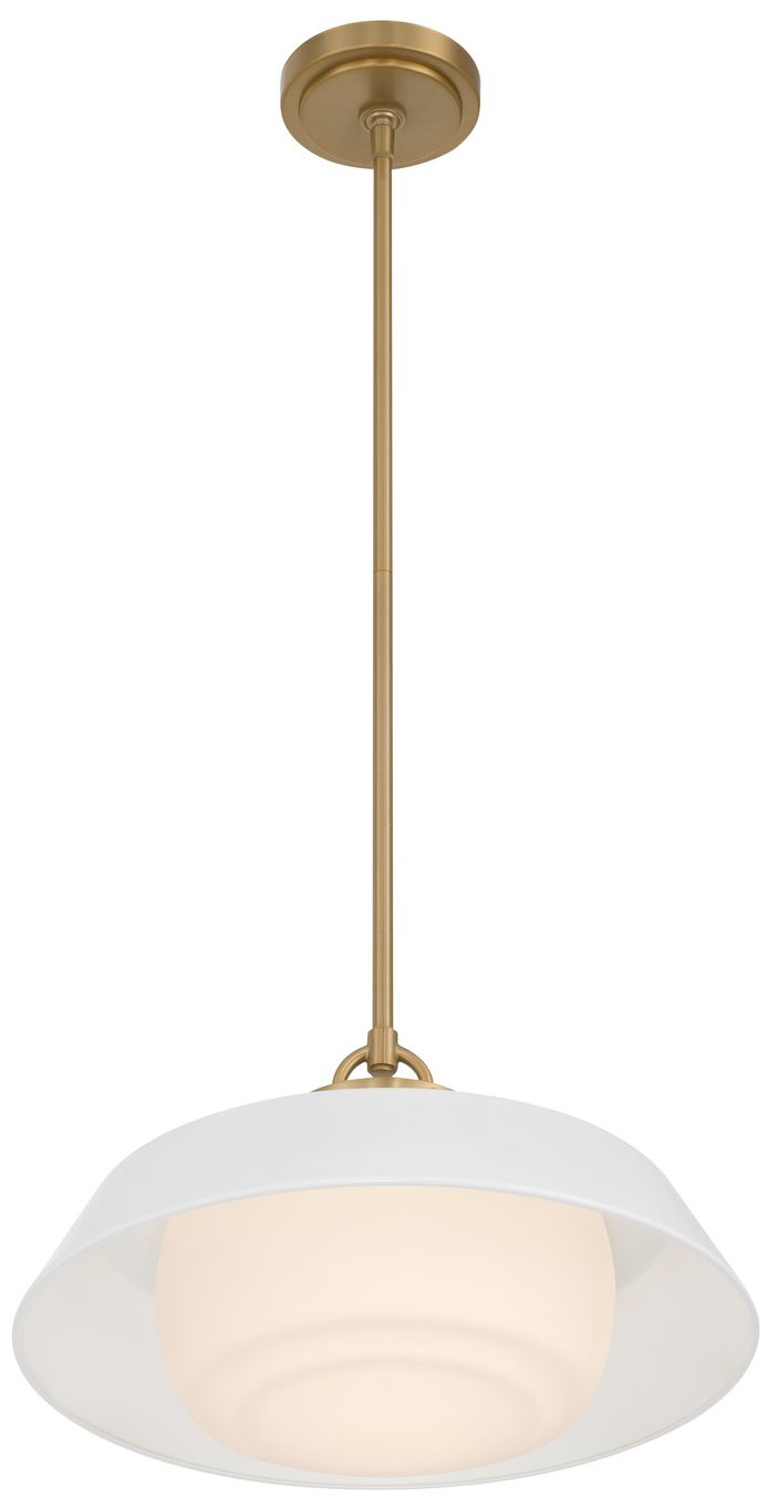 Image 4 Crystorama Xander 16'' Vibrant Gold + White Pendant more views