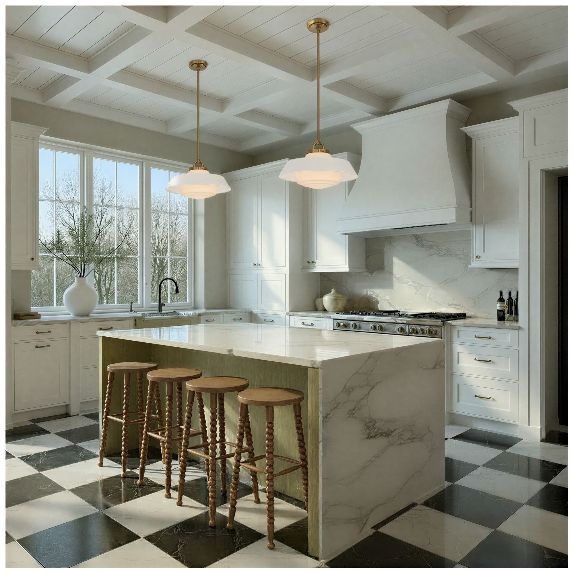 Image 6 Crystorama Xander 16'' Vibrant Gold + White Pendant more views