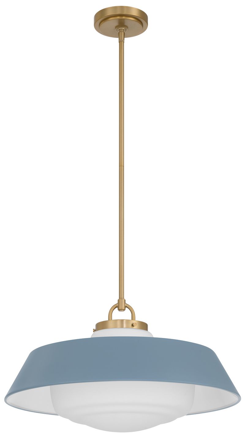 Thumbnail2 of Crystorama Xander 20'' Vibrant Gold + Blue Pendant more views