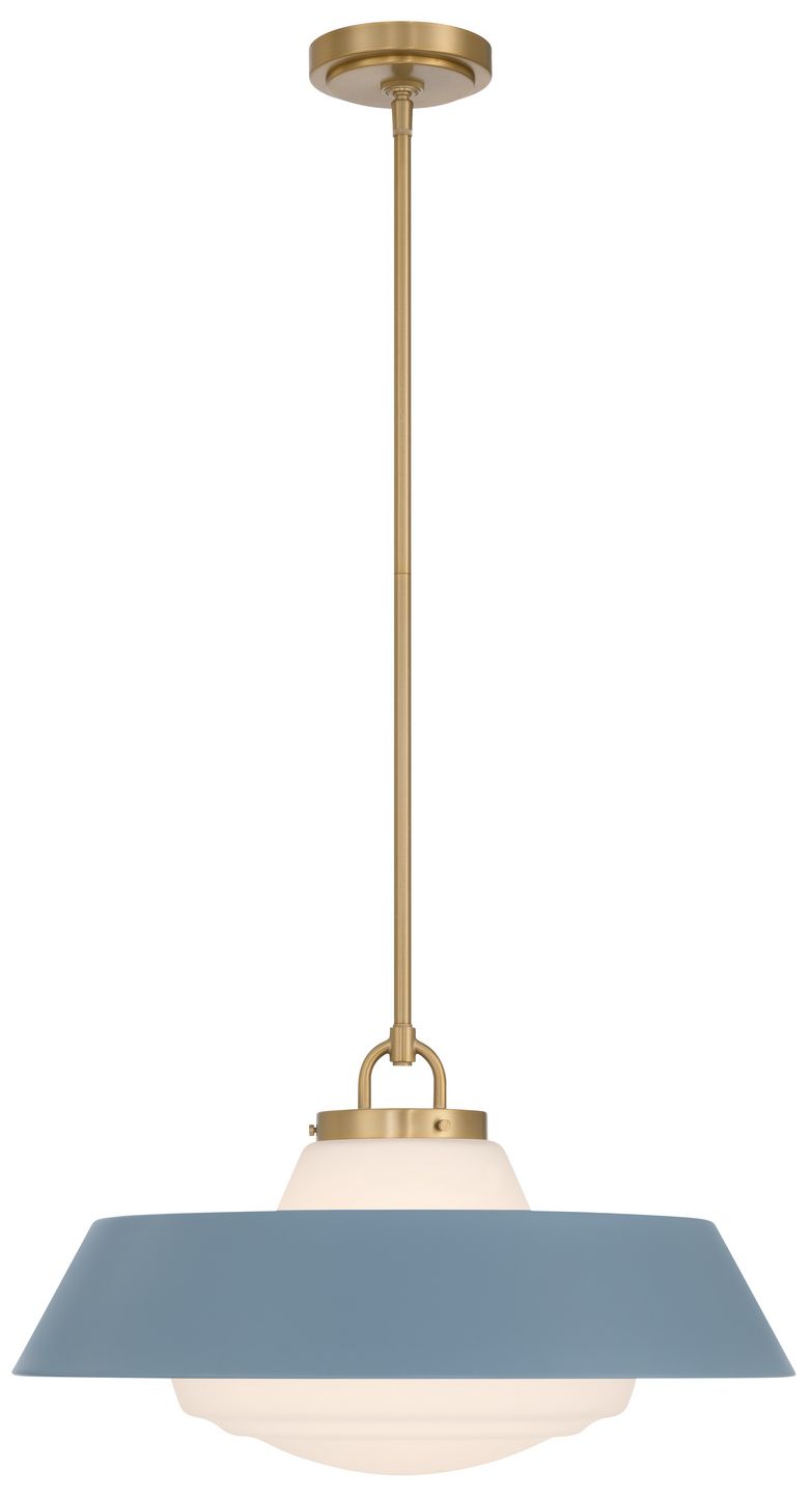 Thumbnail3 of Crystorama Xander 20'' Vibrant Gold + Blue Pendant more views