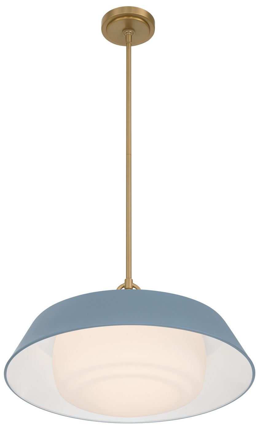 Thumbnail4 of Crystorama Xander 20'' Vibrant Gold + Blue Pendant more views