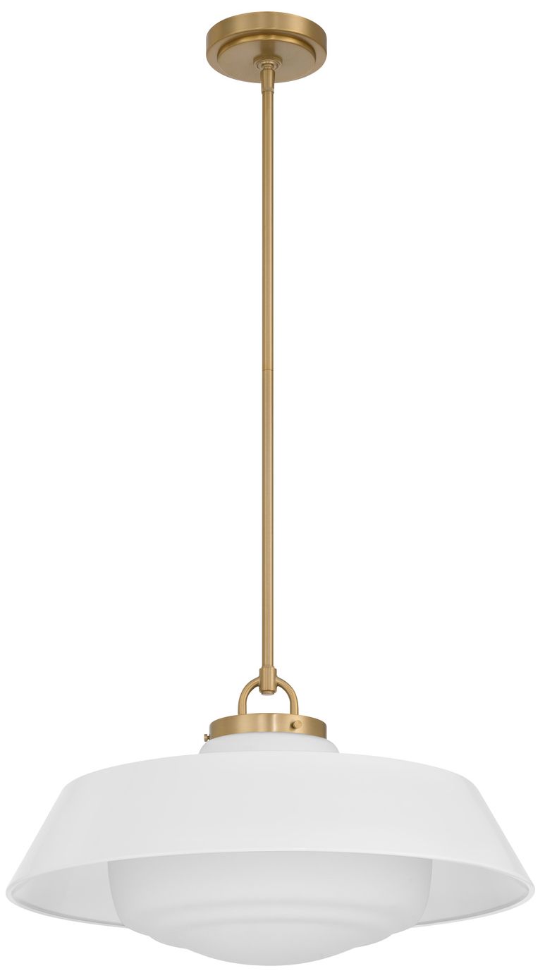 Image 2 Crystorama Xander 20'' Vibrant Gold + White Pendant more views