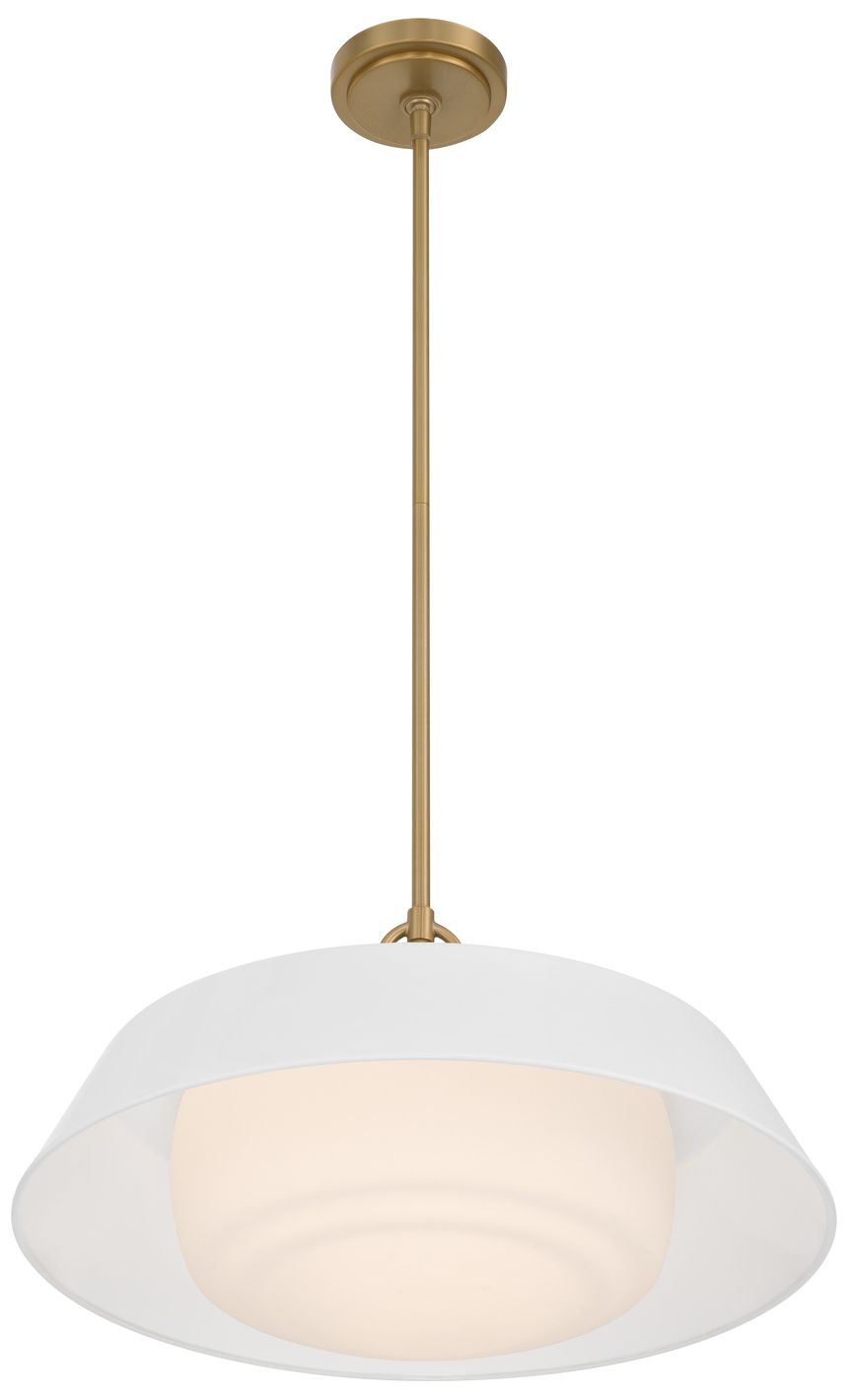 Image 4 Crystorama Xander 20'' Vibrant Gold + White Pendant more views